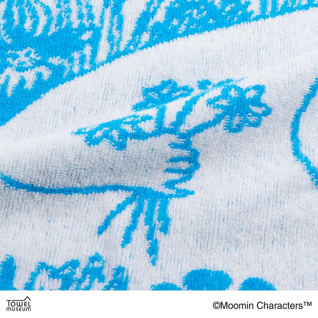 Towel Museum Moomin Flower Garden Moomin Hydro Silver Titanium Antibacterial and Odor 64 X 34cm Pillowcase, Blue, Coating, Resistant, 47-8167280,