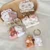Creative Cat Keychain High Quality Mini Resin Couple Key Chain Cute School Bag Pendant Women