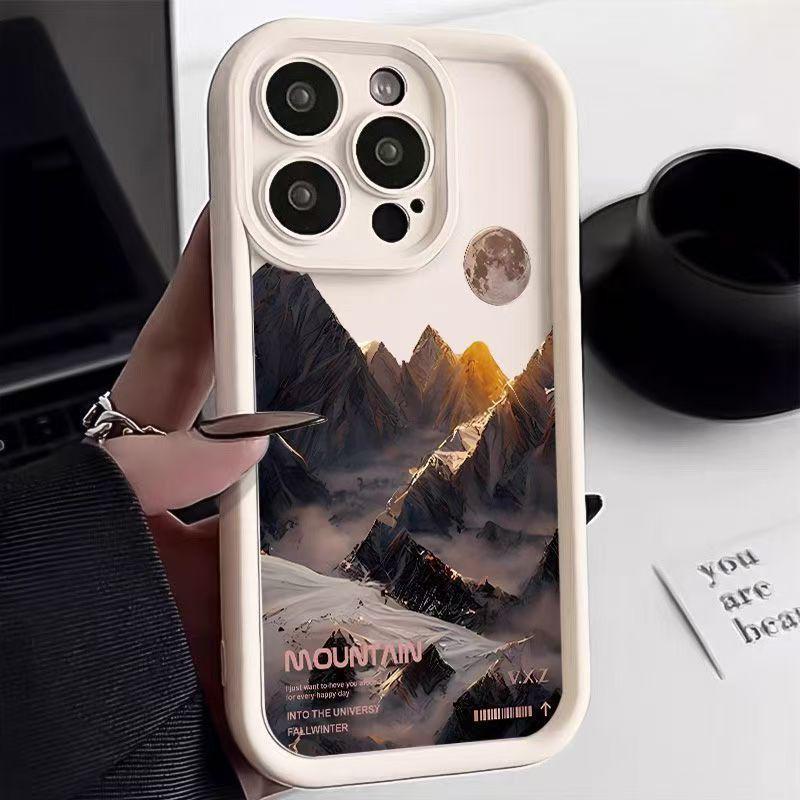 

Ash Orange Mountain Peak Soft iPhone Case for 16 Pro/14/13/12, SE, XR, XS Max, 7/8 Plus 14 Pro