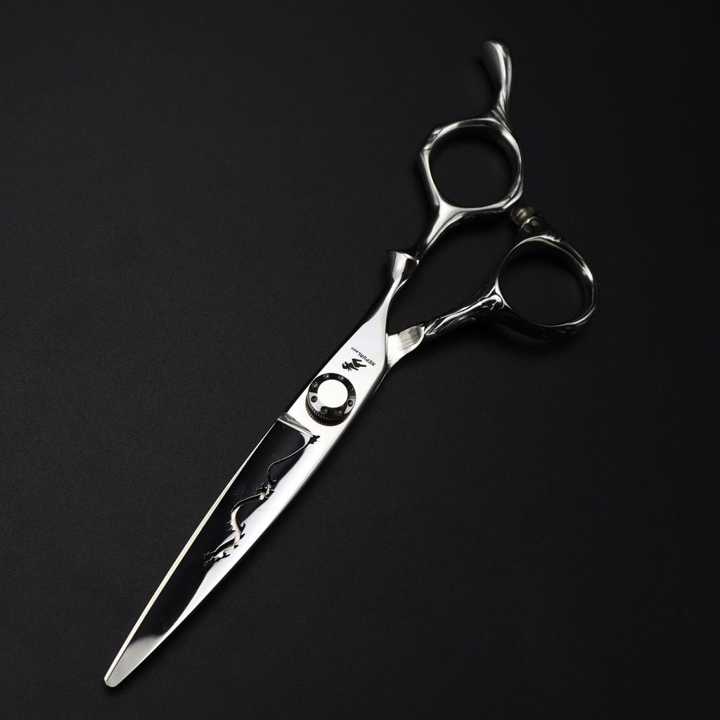 6.0 Inch, Nimpson, Sword Type, Knife Head Pattern Personality, Hair Scissors, Hair Scissors, Flat Scissors And Carved Dragons.