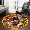 1pc Dragon Ball Characters Stained Glass Round carpet, Made of Polyester,Perfect for Decorating Office Chairs, Living Rooms,Vibrant Decorative Rug