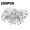 100pcs/Set Aluminum Bike Bicycle Brake Shifter Inner Cable Tips Wire End Cap