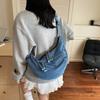 Denim Bag Large Capacity Hobo Bag Women's Lightweight Crossbody Bag Shoulder Bag