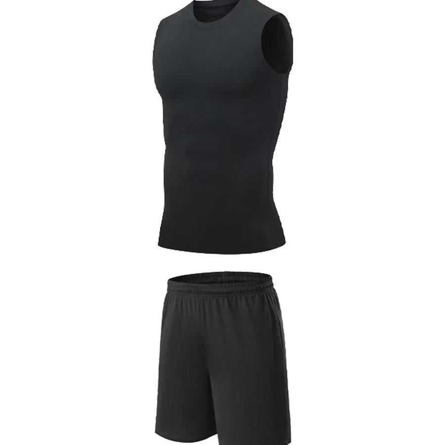 Men's Quick-Dry Fitness Vest & Shorts Set: Sleeveless, Slim-Fit, High-Stretch for Basketball & Running