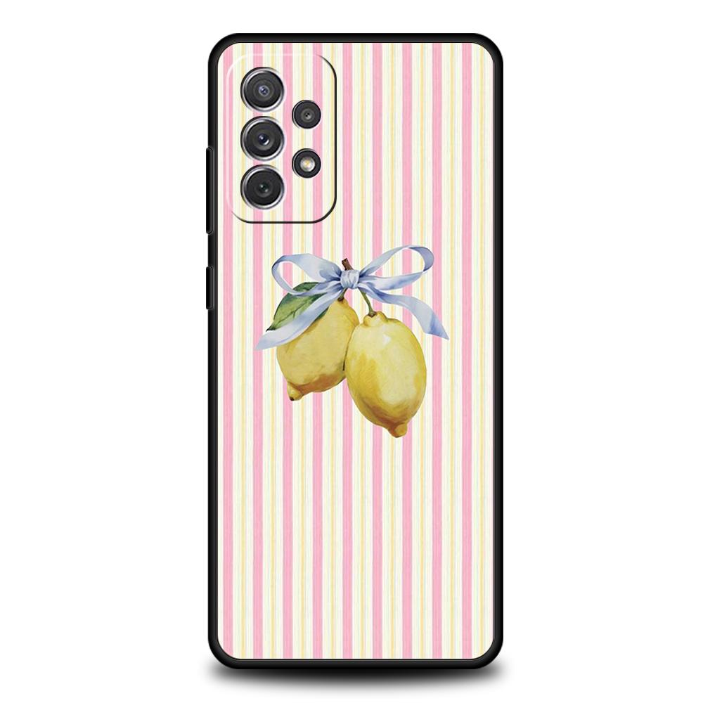 

Чехол для телефона Samsung Galaxy A55 A53 A52 A52S A51 A41 A35 A32 A25 A23 A15 A13 A71 A72 Мягкий ТПУ Узор с деревом, уткой, лимоном, цветком Samsung A55