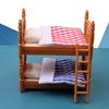 Beliche de Casa de Bonecas Compacto Adorável Casa de Bonecas de PVC Simulação Cama de Casal para Decoração
