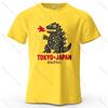 Tokyo Dinosaur Printed Men's T-Shirt Oversized Japanese Harajuku Graphic Tees for Women Tops Tees Casual Streetwear
