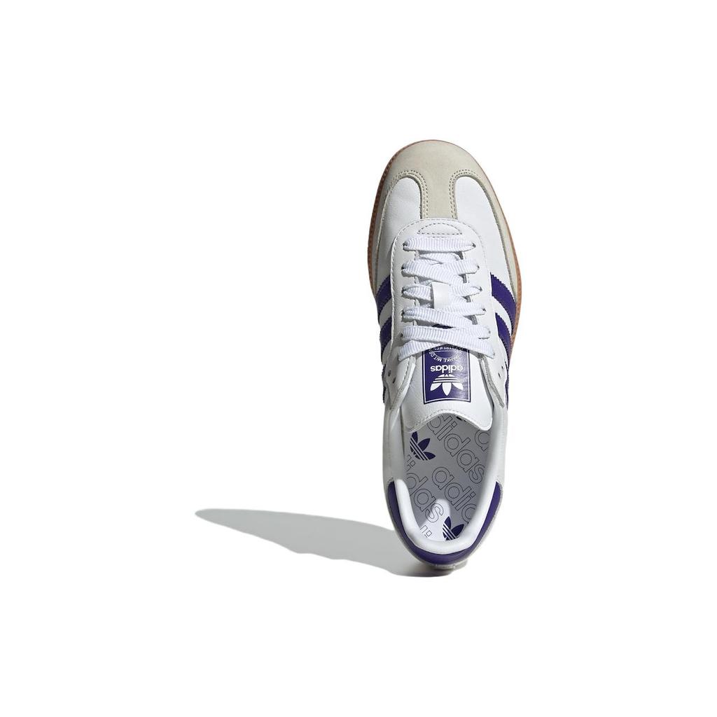 Adidas Samba OG Leather Low top Skateboard Shoes Women's White Blue IF6514