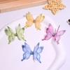 50Pcs 3D Organza Fabric Butterfly Appliques Double-layer Colorful Chiffon Butterfly Embroidered Patches Translucent