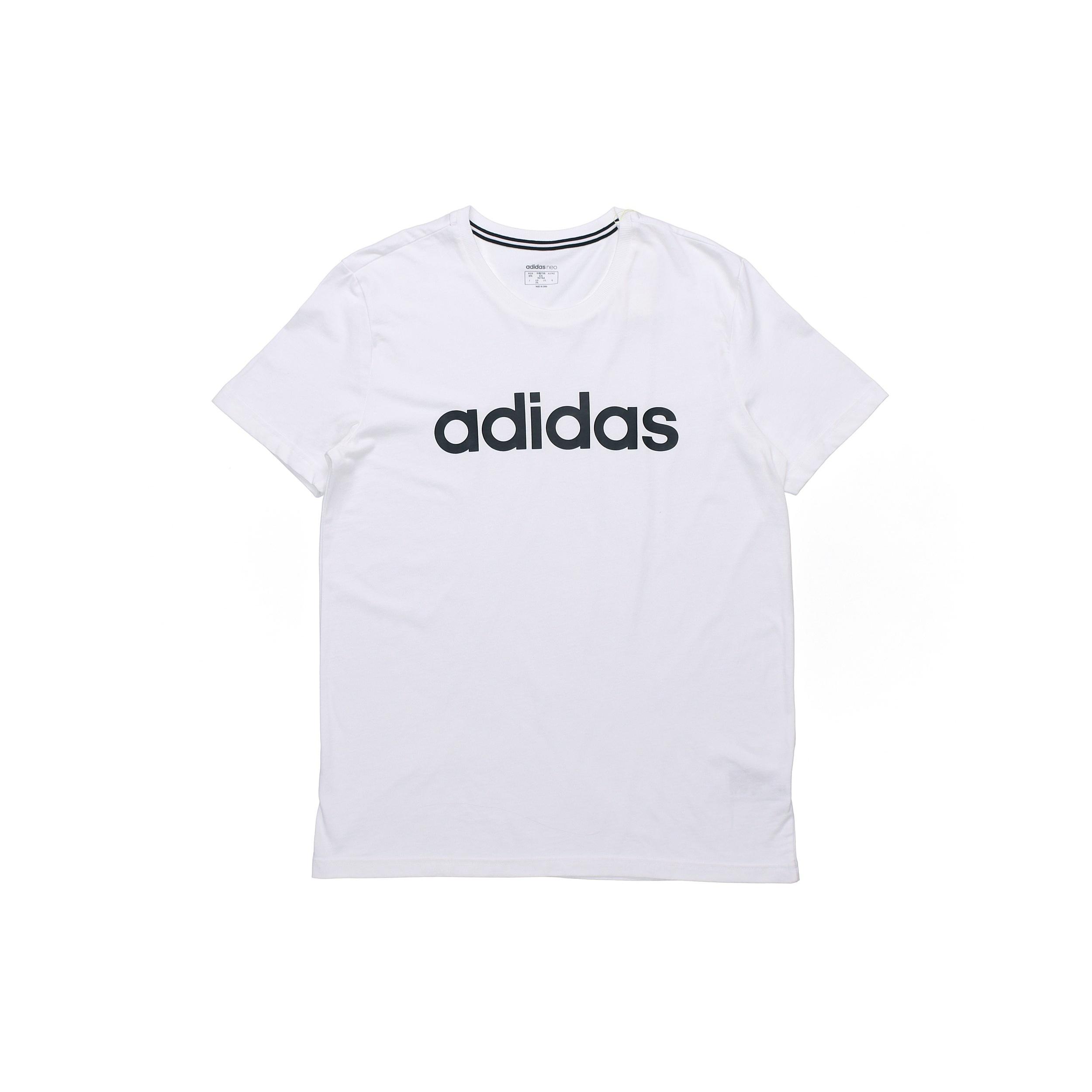 adidas neo M Esntl Lg T 1 Sports Short Sleeve White Men s FP7396 M