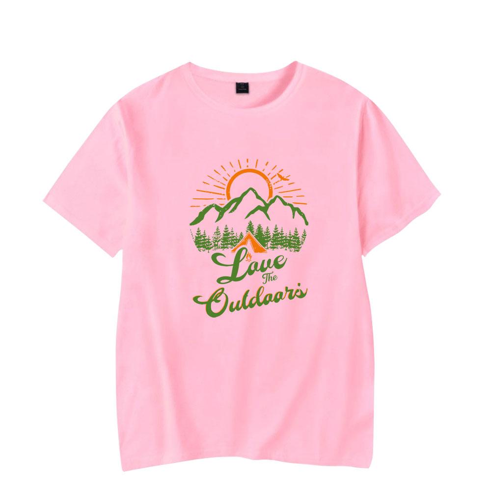 

New Arrivals Outdoor Boys Letter T Shirts for Men Summer Clothing Fitness O Neck Man T-shirt for Male Oversized T-shirts Tops XXS рожевий