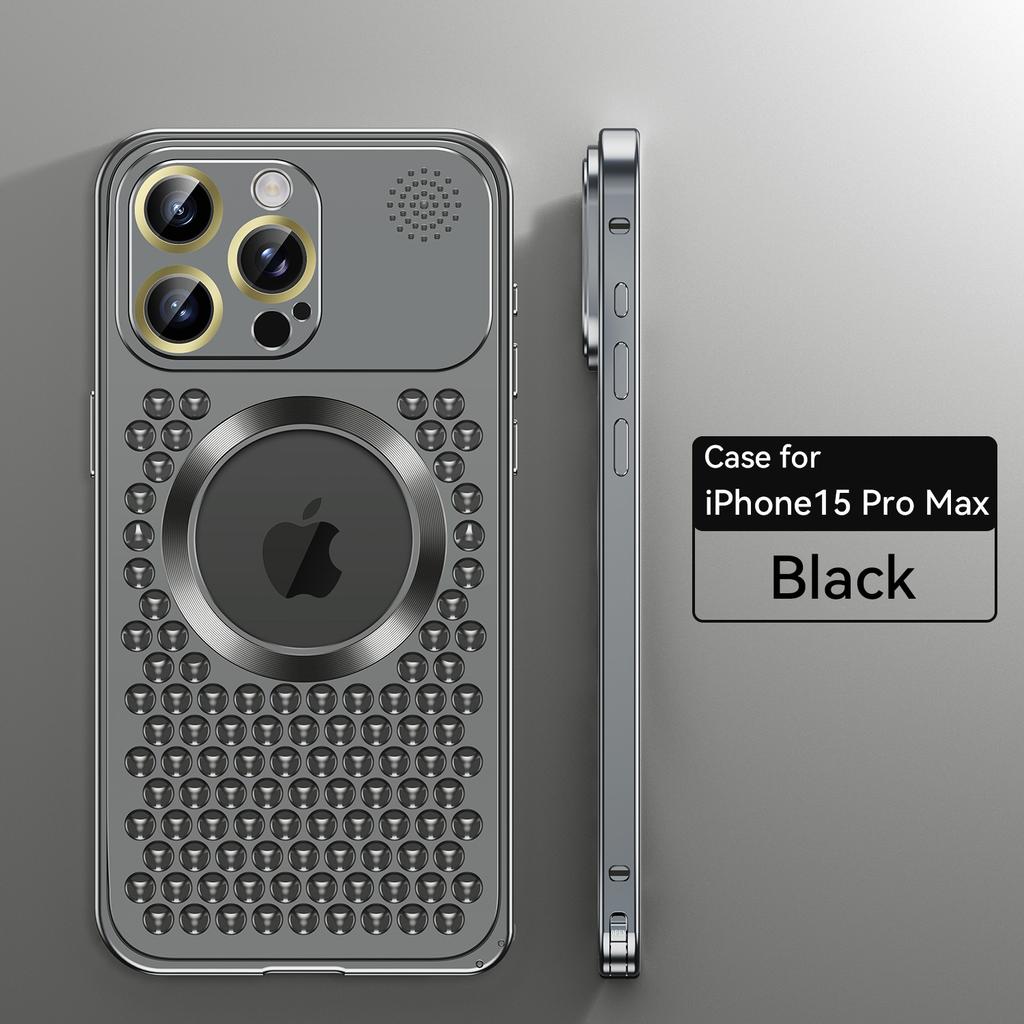 Heat Dissipation Metal Phone Case for IPhone 12 13 14 15 16 Pro Max Plus Hollow Magnetic Aluminum Cover for IPHON 16 Pro Promax