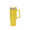 Large Capacity Insulated Stainless Steel Car Cup with Handle and Straw - Double Layer for Cold Retention (Ice Buster)