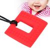 Baby Teether Infant Silicone Sensory Chewing Teething Toys Relief Teether for NewbornRed
