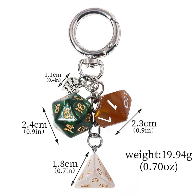 

1 шт. Брелок DIY Аксессуары Форма кубика Украшение Подвески для сумки Таинственный Прозрачный Акрил Ретро Подвески для ключей Разноцветный