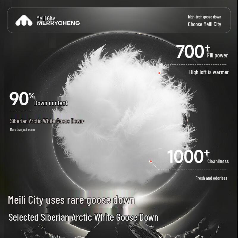 Meilicheng M561WYR084 Women's Short Detachable Hood Goose Down Jacket