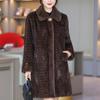 Middle-aged Women's Faux Fur Coat Winter Outerwears Elegant Thick Warm Long Fur Jackets for Women Clothes