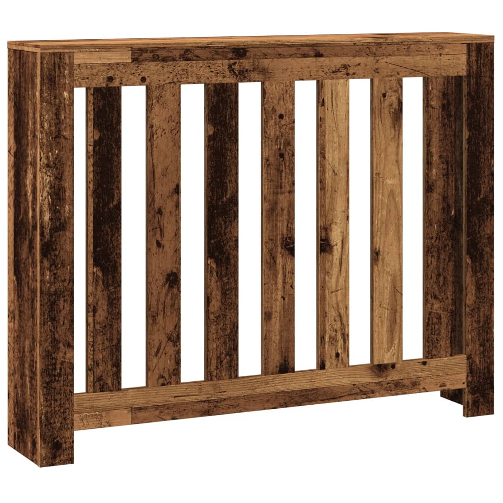 Radiator Cover with Vintage Wood Effect 104 x 20 x 82 cm Engineered Wood