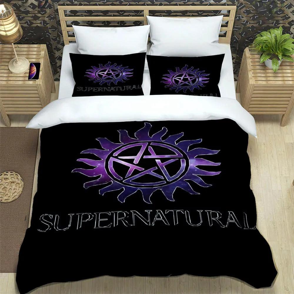 New Tv Series Supernatural Bedding Set Single Twin Full Queen King Size Bed Set Adult Kid Bedroom Duvet Cover Set Home Textiles