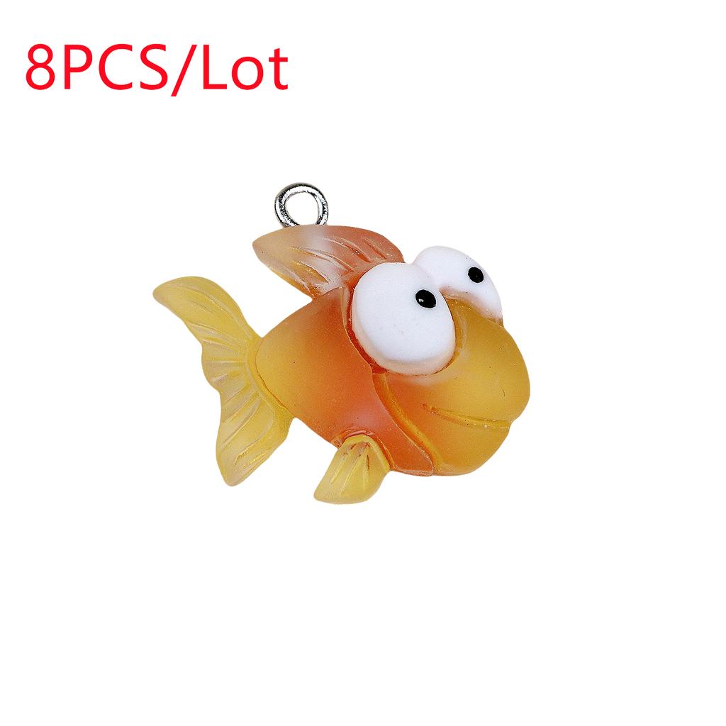 8PCS/LOT Resin Ocean Series Pendant Suitable for DIY Necklace Earrings Keychain Kawaii Scrapbooking Embellishments Diy Accessories