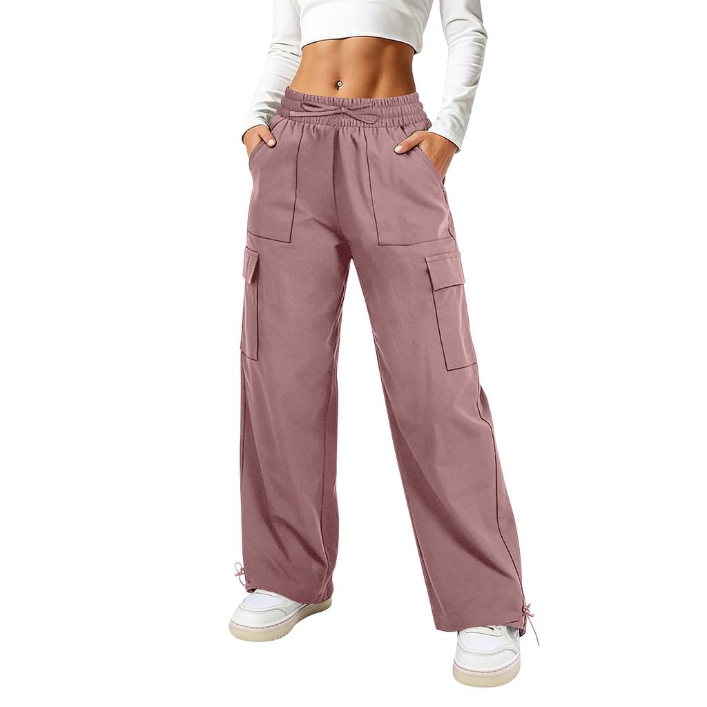 Women’s Loose Casual Pants – Quick-Dry Cargo Pants With Drawstring