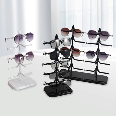 Organizador de Gafas de Sol Resistente 5/10 Pares Estante de Exhibición de Gafas Ahorro de Espacio Resistente de una/doble fila Soporte Almacenamiento de Gafas de Escritorio