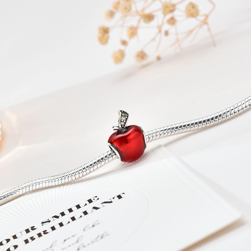 Red Christmas Tree Santa Claus Reindeer Charm Beads Dangle Original Fit Copper Bracelet Necklace Bead For Diy Jewelry Women Gift