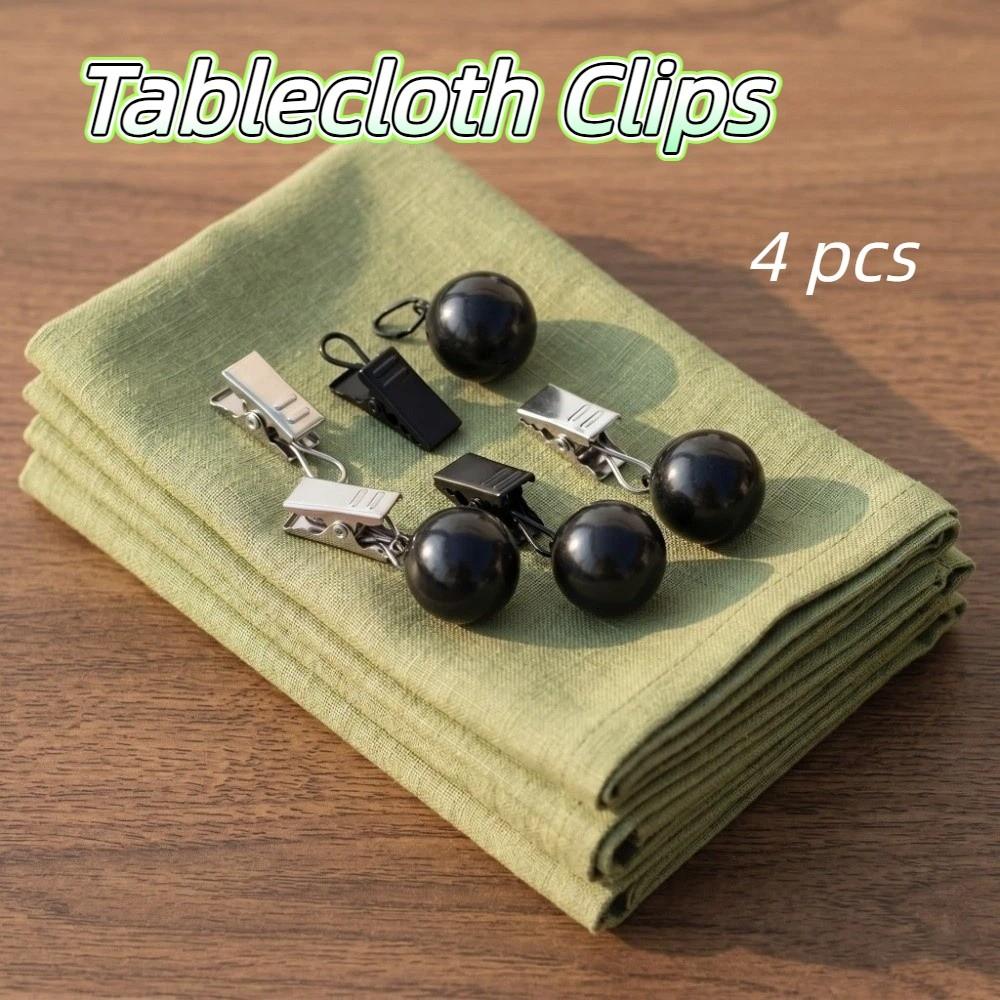 4 Pcs Windproof Curtain Weight Ball with Clip Curtain Weights Table Cover