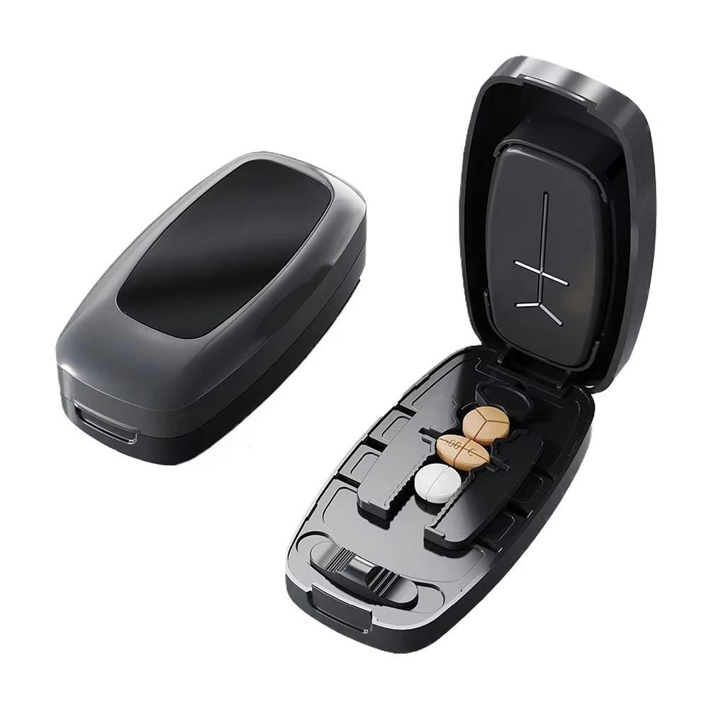 Dust-proof Medicine Cutter Portable Pill Divider Sliding Adjust Pill Cutter Box  Outdoor