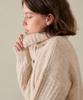 WIOE High-Neck Button Knit Cardigan_Oatmeal