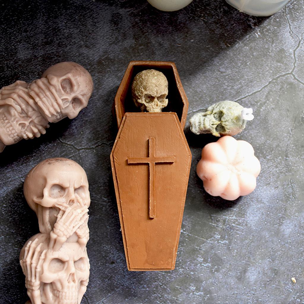 Halloween Candle Mold for Making Candle Plaster Ornament Halloween Party Decor