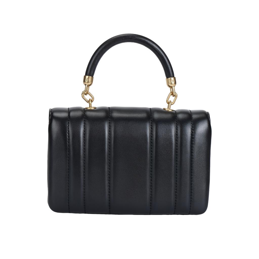 Tory Burch Kira Double T Logo Leather Shoulder Bag Crossbody Mini Women Bags Black 143506-001