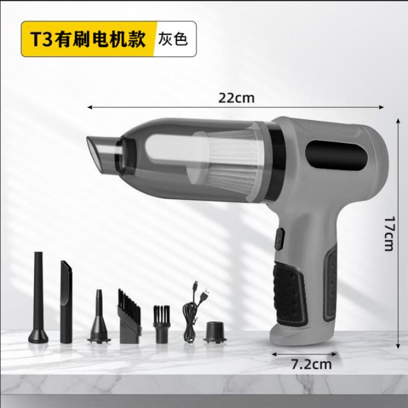 

Car vacuum cleaner super powerful suction car special wireless handheld small portable vacuum cleaner sucking and blowing синій