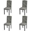 Day and Night - Day and Night Swivel Dining Chairs 4 Units Gray Fabric