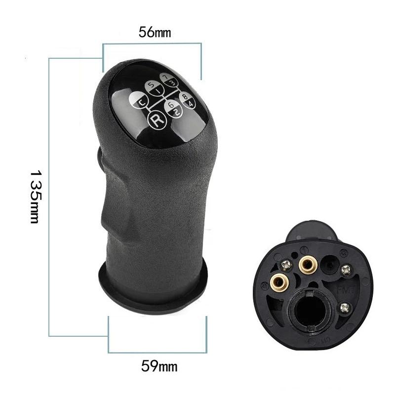 Car Gear Shift Knob Lever Ball Head 20488065 20488052 20493844 Replacement For Volvo FH FM FMX NH9 FLC Black/Grey R+C