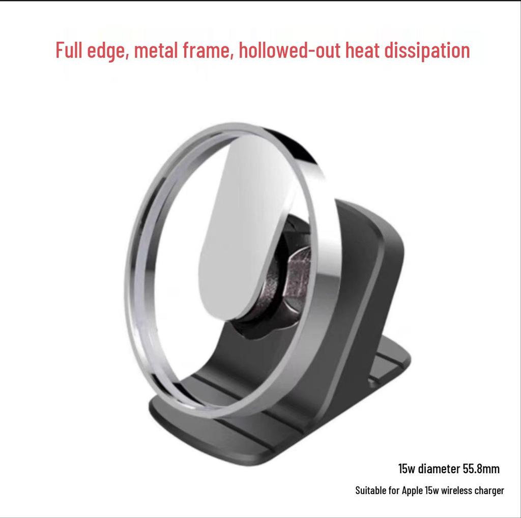 MagSafe 17mm Ball Head Bracket Zinc Alloy for Apple Wireless Charger, Car Mount