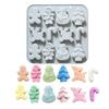 Christmas Silicone Chocolate Molds Candy Baking Moulds Handmade Santa Claus Snowman Xmas Tree Gingerbread Man Mold
