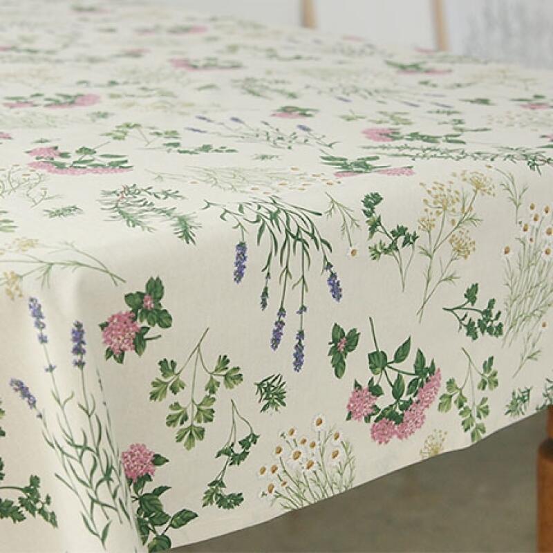 Herb Garden Linen Tablecloth (Rectangular, 6-person) 130x210 Rectangular 6-person (130x210)