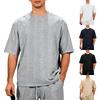Men's Short Sleeve Crew Neck Knit T Shirt Relaxed Fit Soft Fabric Casual Pullover Top for Everyday Wear