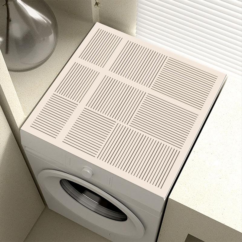 Faux Leather Dust Mat Solid Washing Machine Dust Cover Refrigerator Cabinet Top Protector Waterproof Pad Dinning Table Placemat