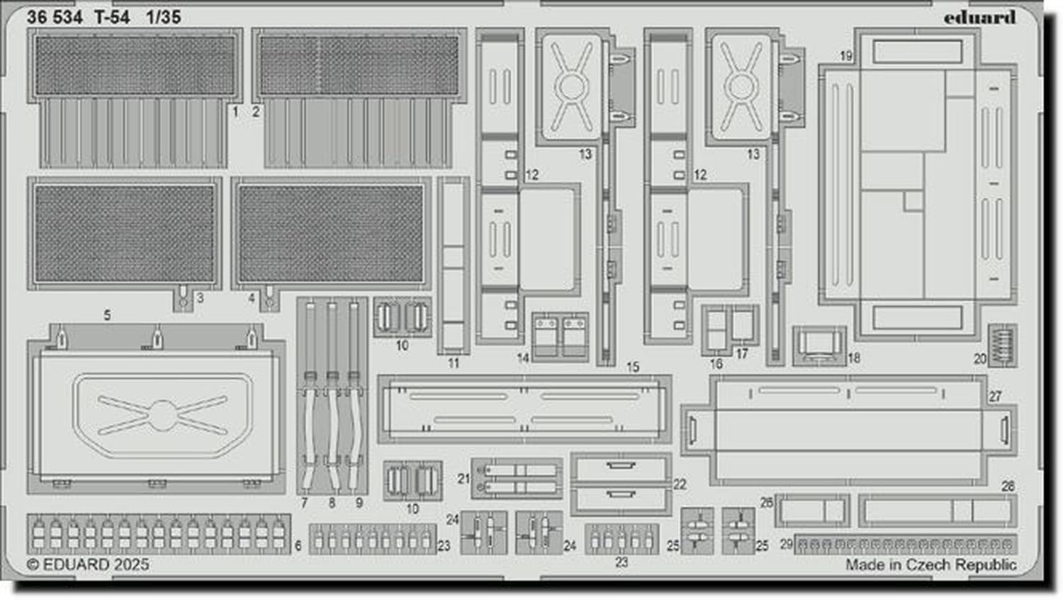 

Eduard 1/35 Scale Soviet T-54 Medium Tank Etching Parts (for Hobby Boss) Plastic Model Kit Parts EDU36534 (Airplane)