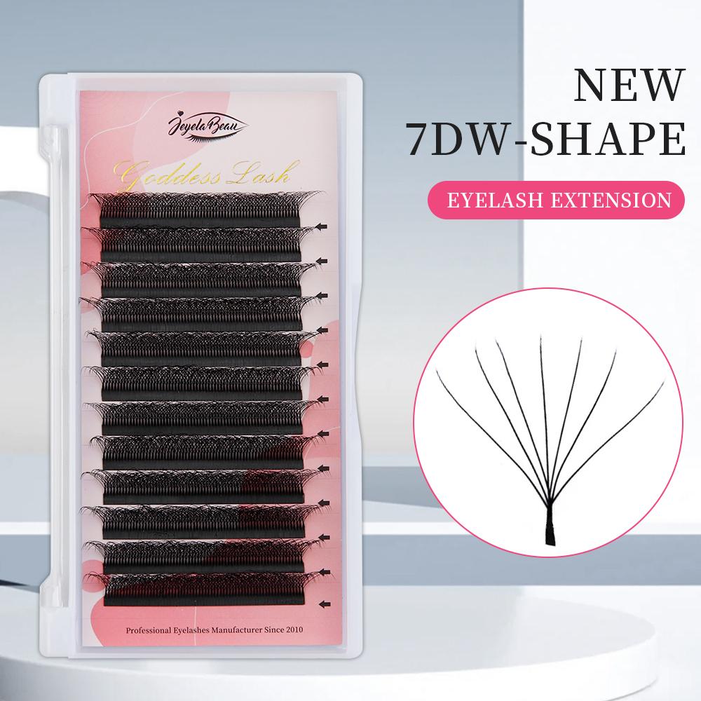 Goddess YY  W Shaped Lashes 2D 3D 4D 5D 6D 7D 8D Automatic Flowering Premade Fans Eyelashes Extensions Natural Individual Lashes