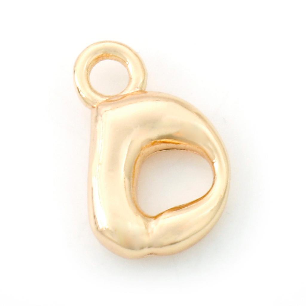 3 Piece Brass Charms 18K Real Gold Plated Capital Alphabet/ Letter Message " A-Z " Pendant Accessories DIY Personalized Jewelry