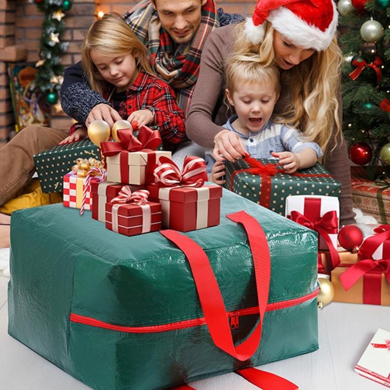 Holiday Decoration Organizers Large Capacity Christmas Accessory Storage Bag Waterproof PE Designs