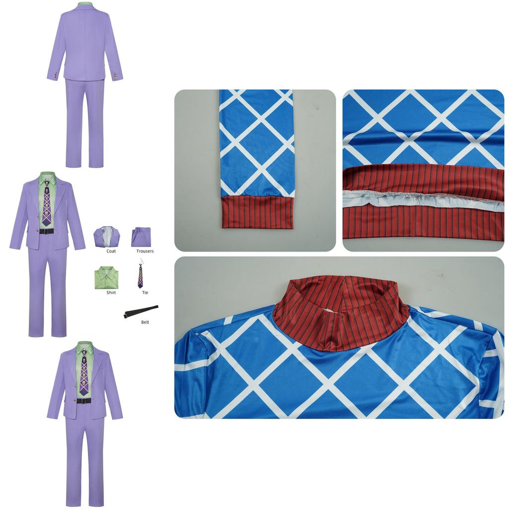 Jojos Bizarre Adventure Kira Yoshikage Guido Mista Cosplay Costume For Anime Role Play