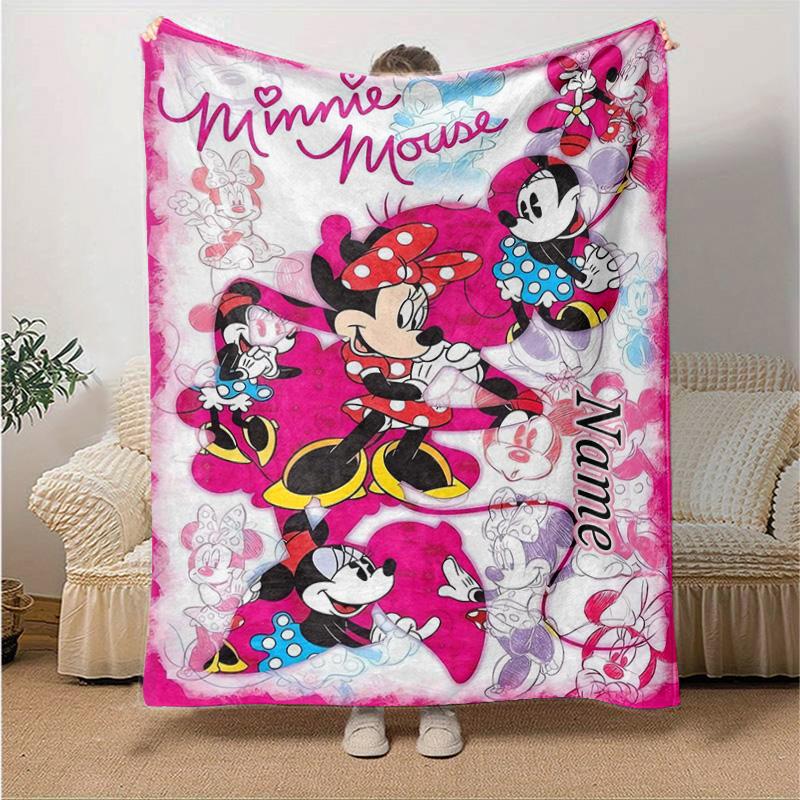 Custom 1pc Minnie Mouse Adventure Blanket, Soft And Comfortable Blanket, Casual Warm, Camping Travel Blanket, Birthday Gift Q910143
