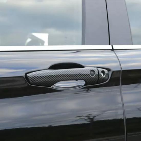 For Mitsubishi Outlander 2022 2023 Carbon Fiber Exterior Door Handle Cover Trim