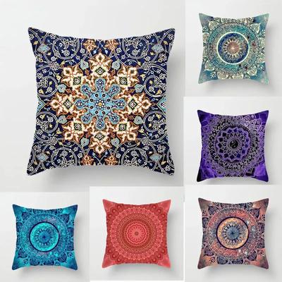 Fronha Decorativa Sofá Quarto Escritório Sala de Estar Capa de Almofada Abstrato Geométrico Boêmio Estilo Mandala Fronha