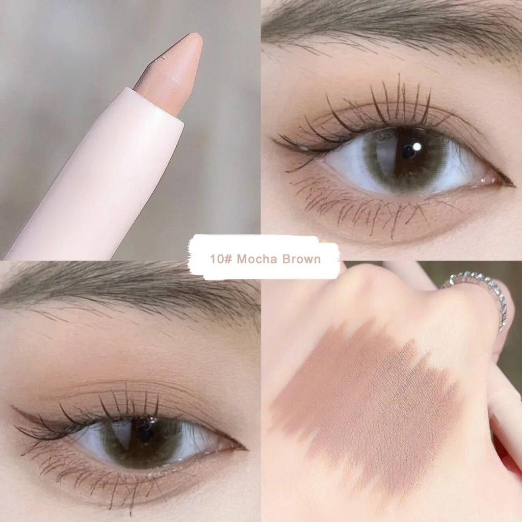 Lidschatten Liegender Seidenraupen-Highlighter-Stift Koreanisches Augen-Make-up Mattweiße Perle Hochglänzender aufhellender Glitzer-Lidschattenstift