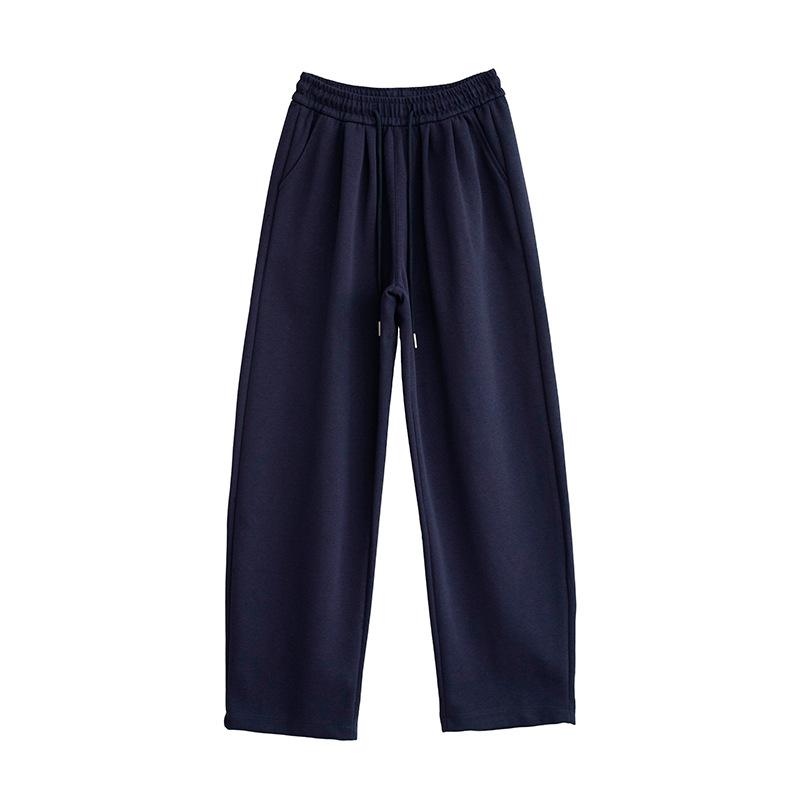 

Серые спортивные штаны для женщин на весну и осень. Новые текстурированные худи. Эластичная высокая талия. Свободные повседневные широкие брюки. Прямые брюки XL